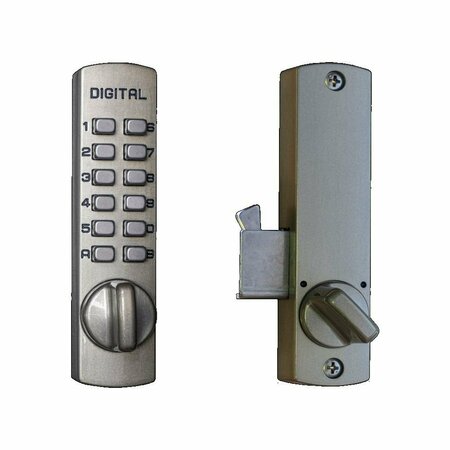LOCKEY USA Mechanical Keyless Sliding Patio Door Lock, C150, Satin Nickel C150SN